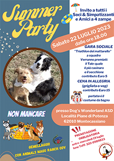 Summer Party gara e cena gemellaggio con DW