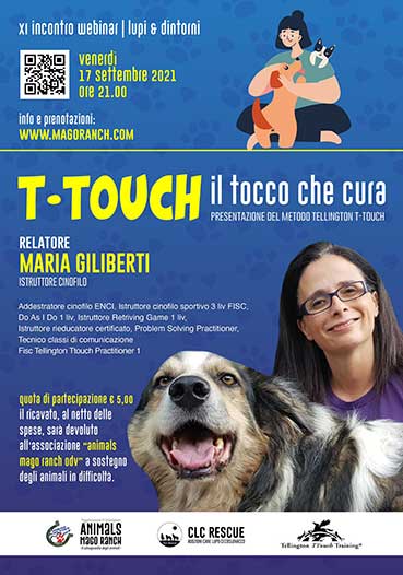 XII webinar ciclo Lupi e Dintorni Metodo Tellington TTouch con Maria Giliberti